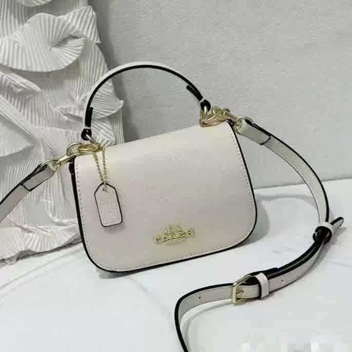 White Coach Lysa  Beige Top Sling Bag