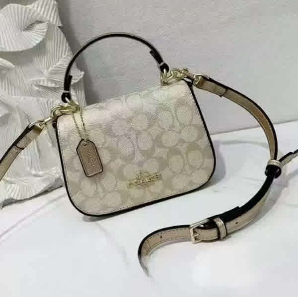 Coach Lysa Beige Top Sling Bag-thumb-0