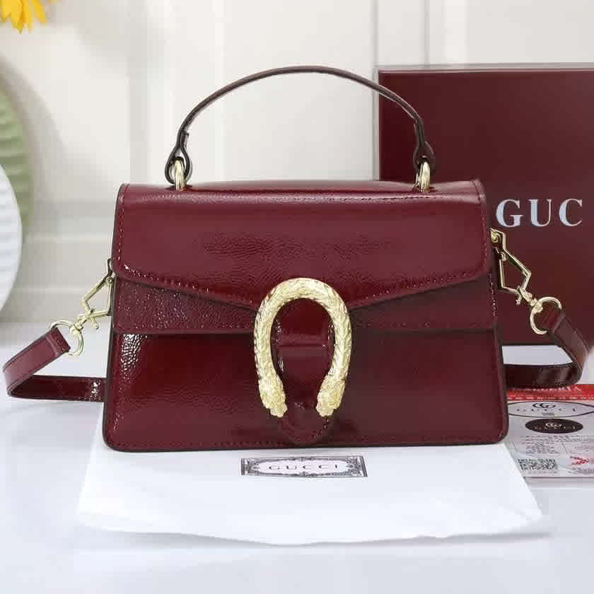 Wine Gucci Dionysus White Handle Bag