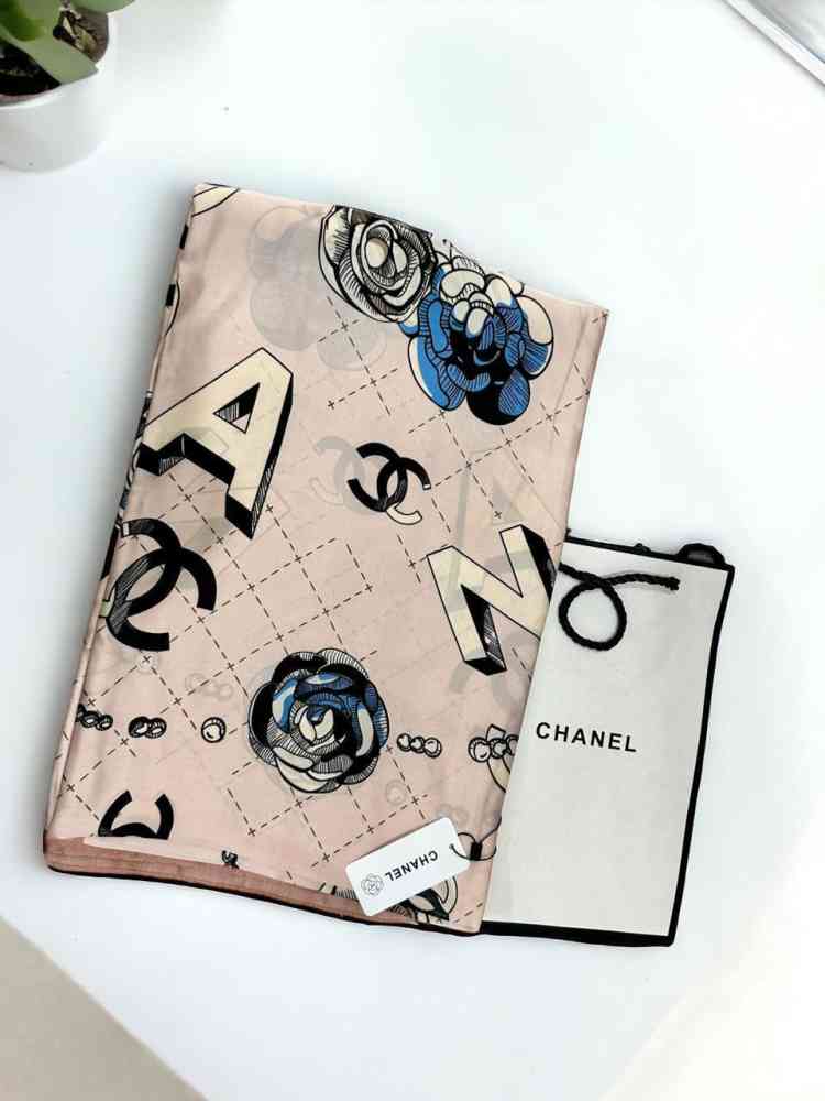 Chanel Premium Quality Pink Silk Stole-1