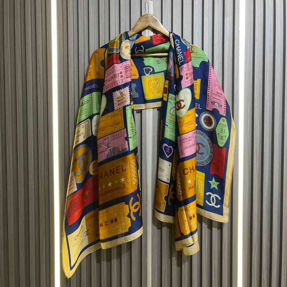 Chanel Premium Quality Multicolor Silk Stole-1