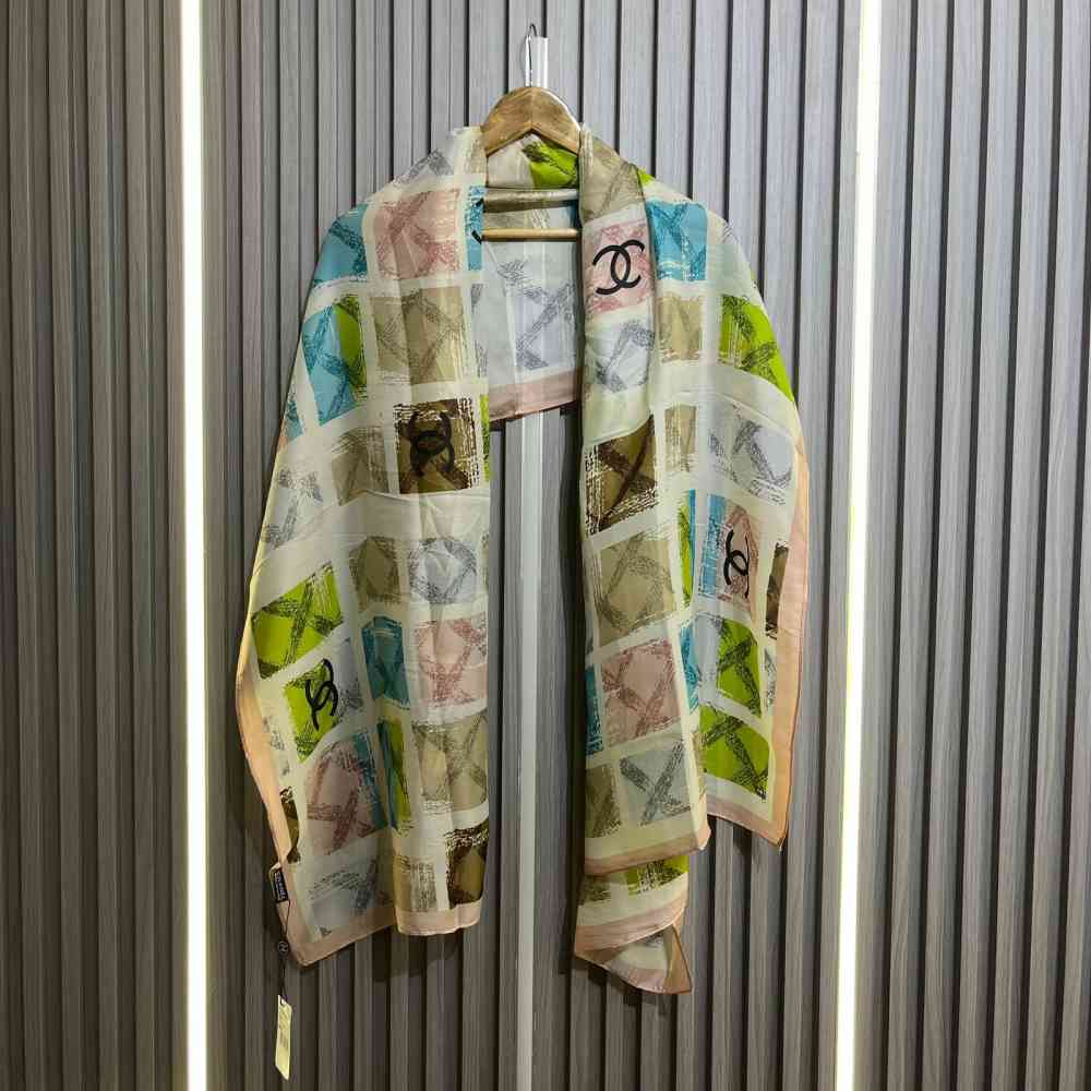 Chanel Premium Quality Multicolor Silk Stole-1