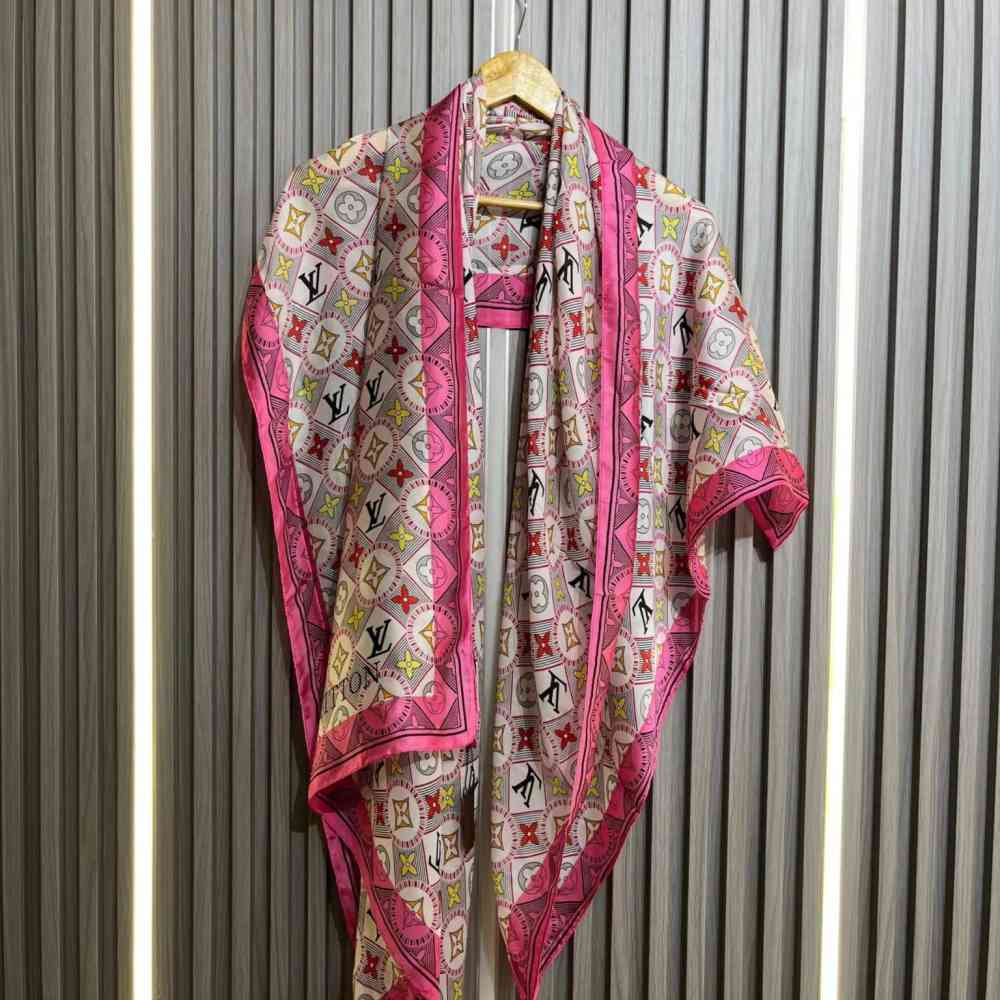 Louis Vuitton Premium Quality Pink Silk Stole-1