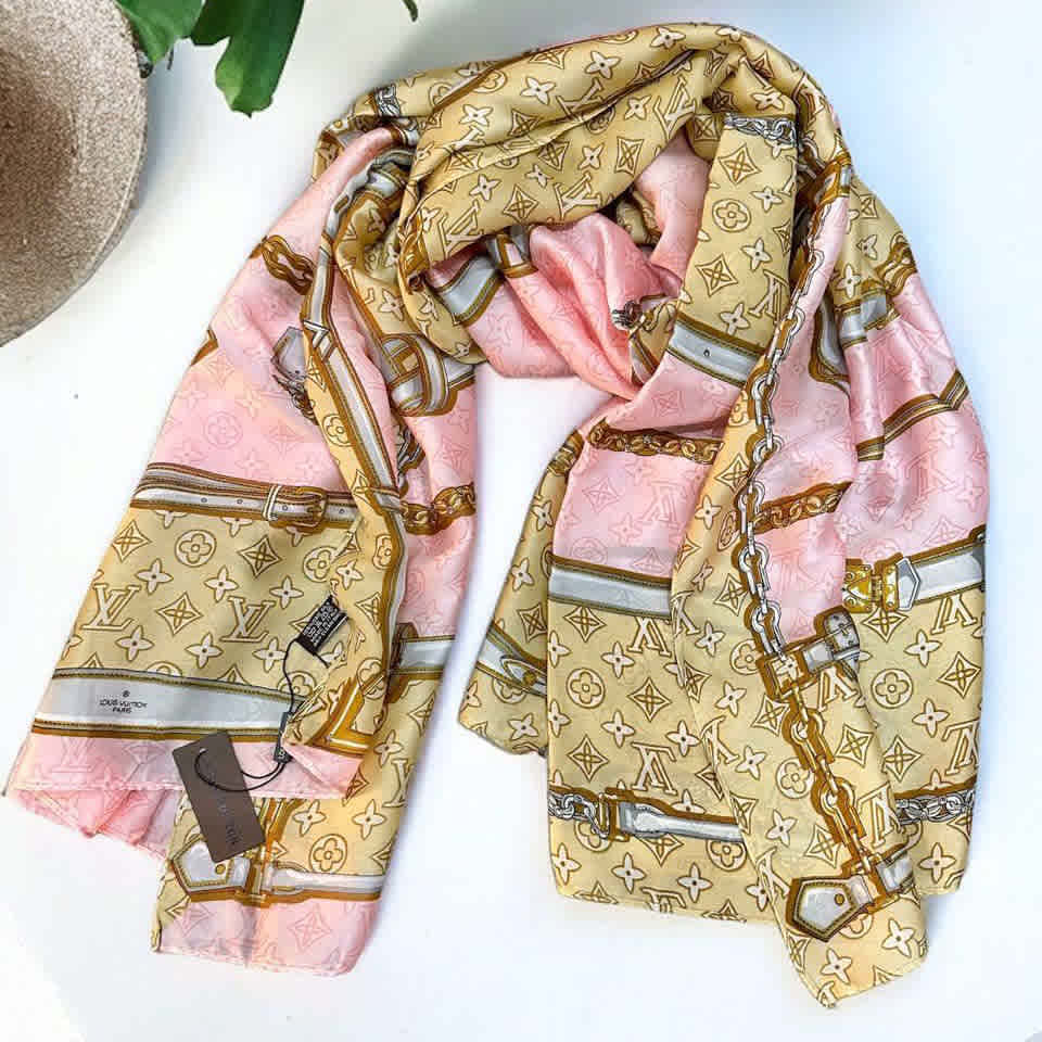 Louis Vuitton Premium Quality Pink Silk Stole-1