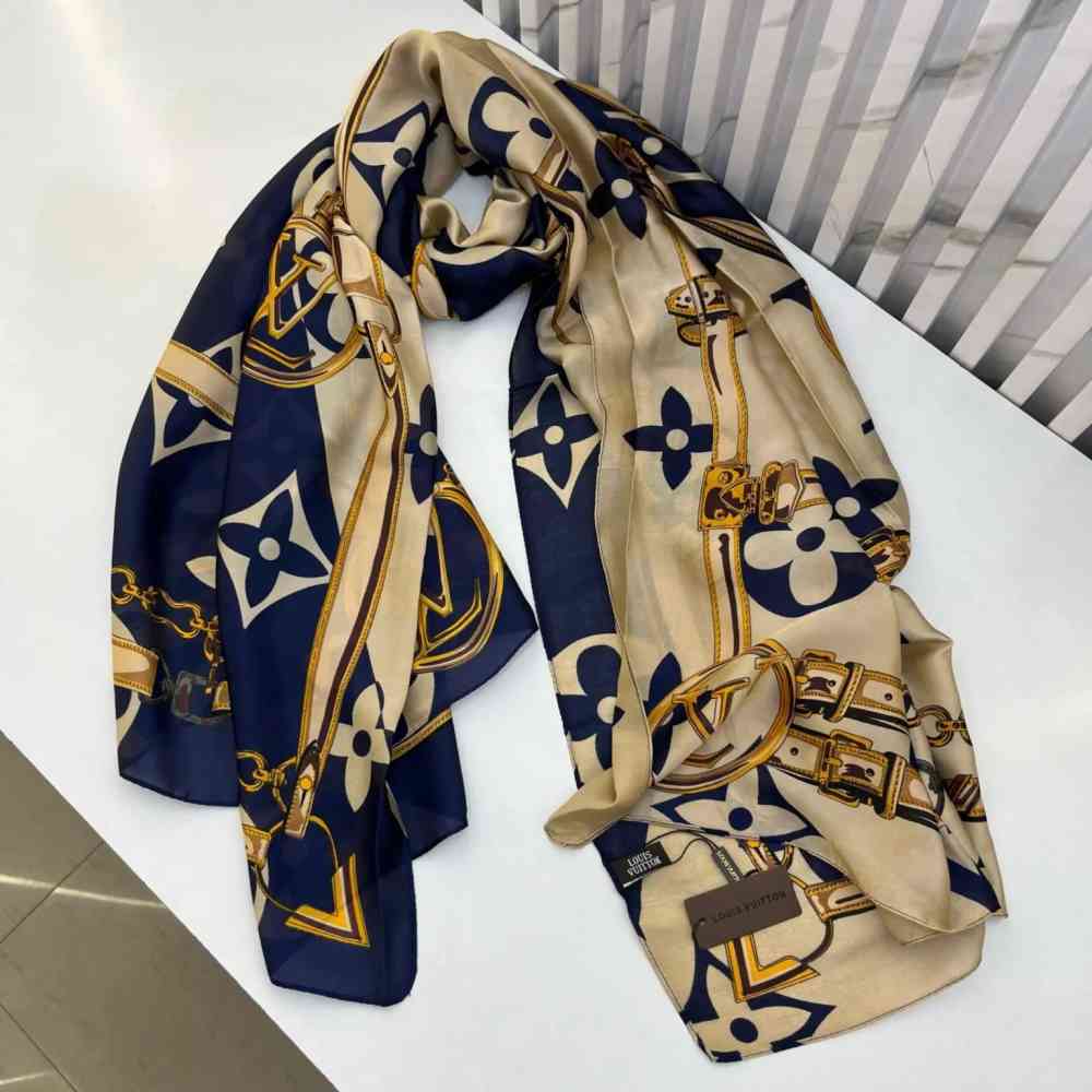 Louis Vuitton Premium Quality Beige Silk Stole-thumb-0