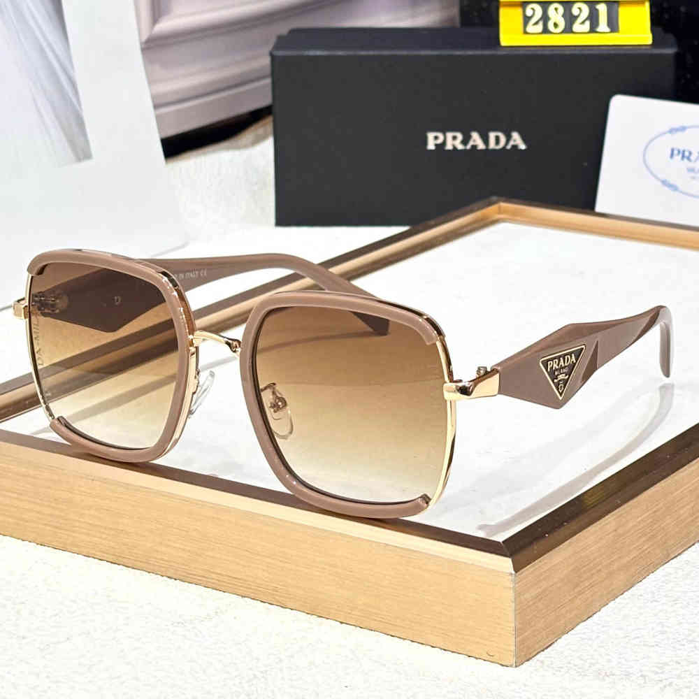 Beige Prada White Luxury Sunglasses