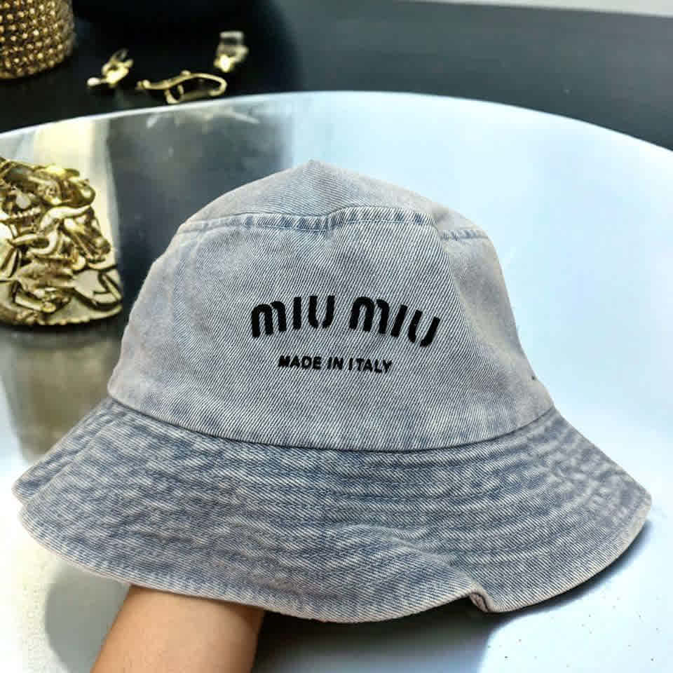 Miu Miu Grey Premium Bucket Hat-2