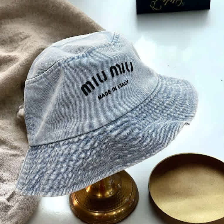 Miu Miu Grey Premium Bucket Hat-2