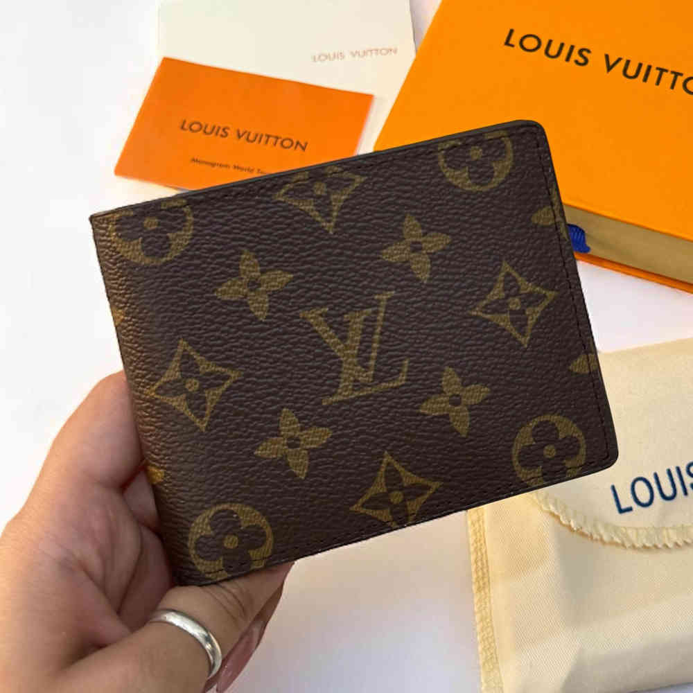 Louis Vuitton Brown Premium Compact Wallet-4
