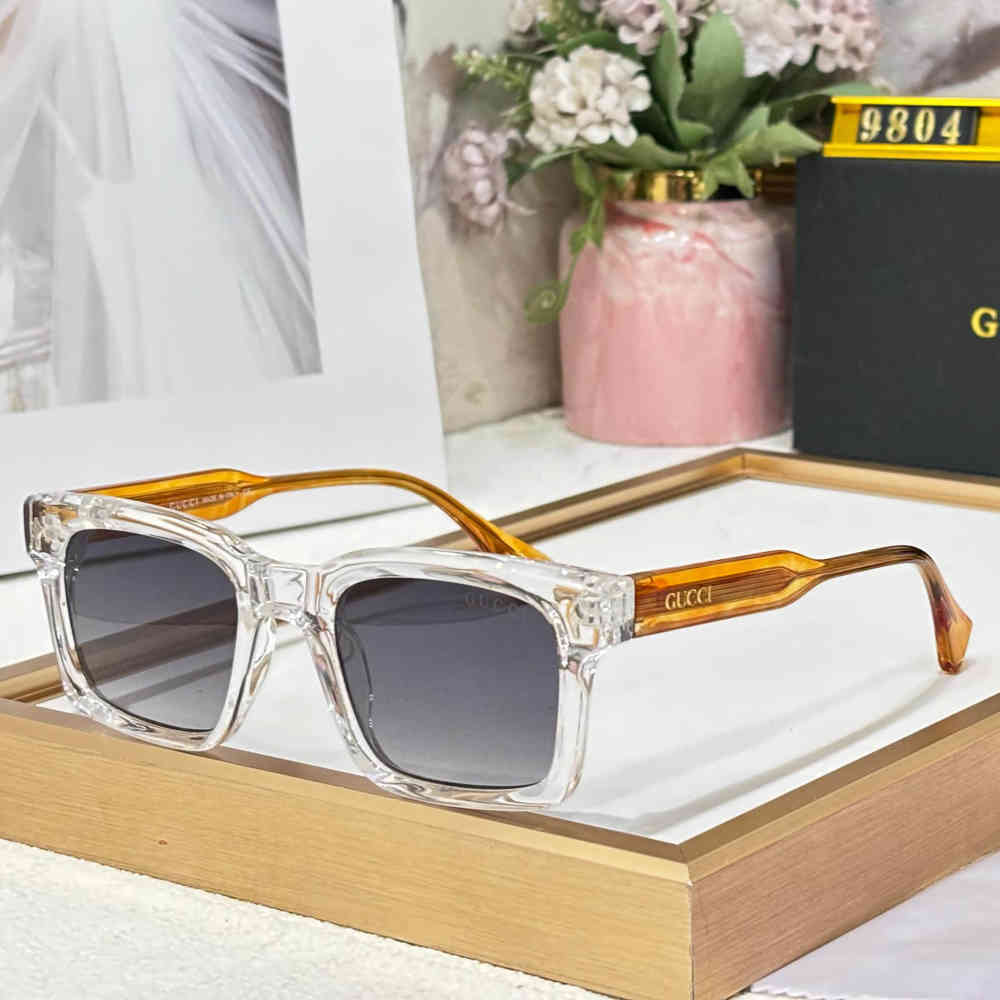 Golden Gucci Blue Luxury Sunglasses