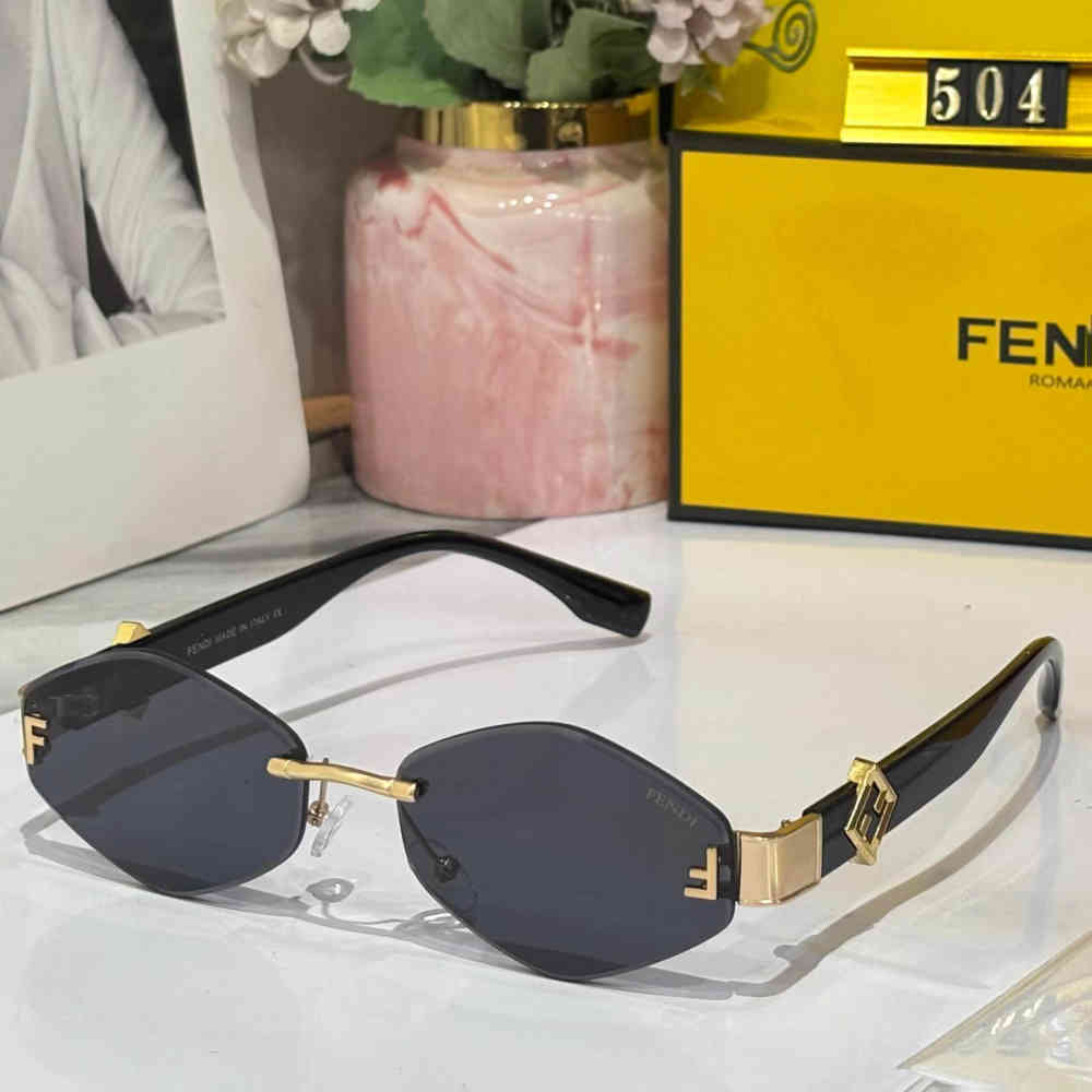 Black & Golden Fendi Blue Premium Women's Sunglasses