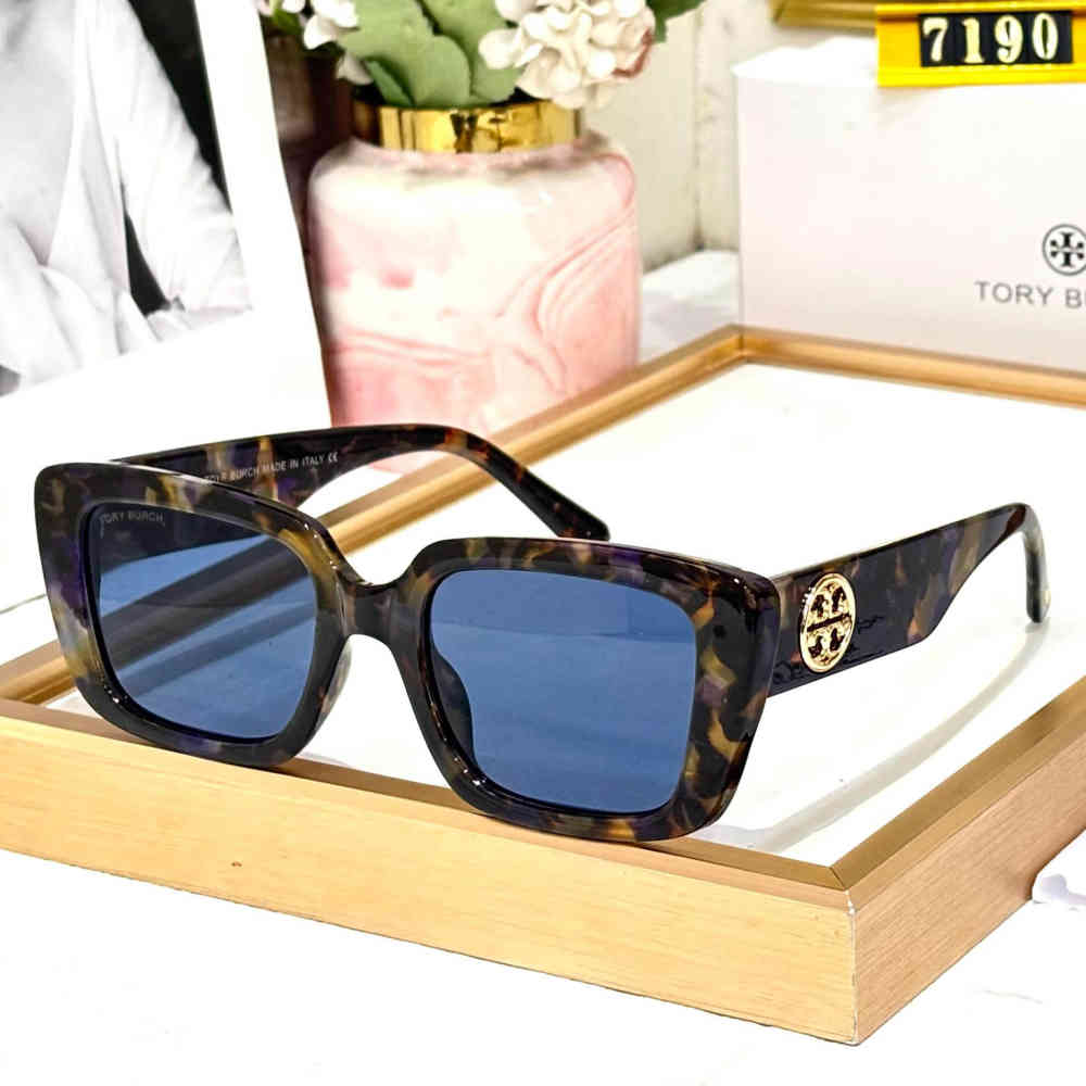 Blue Tory Burch White Premium Women's Sunglasses