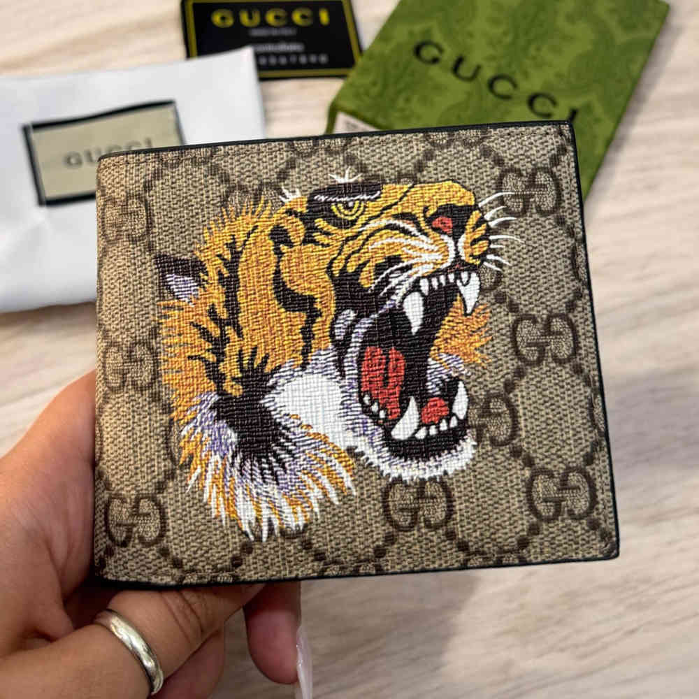 Gucci Brown Premium Compact Wallet-1