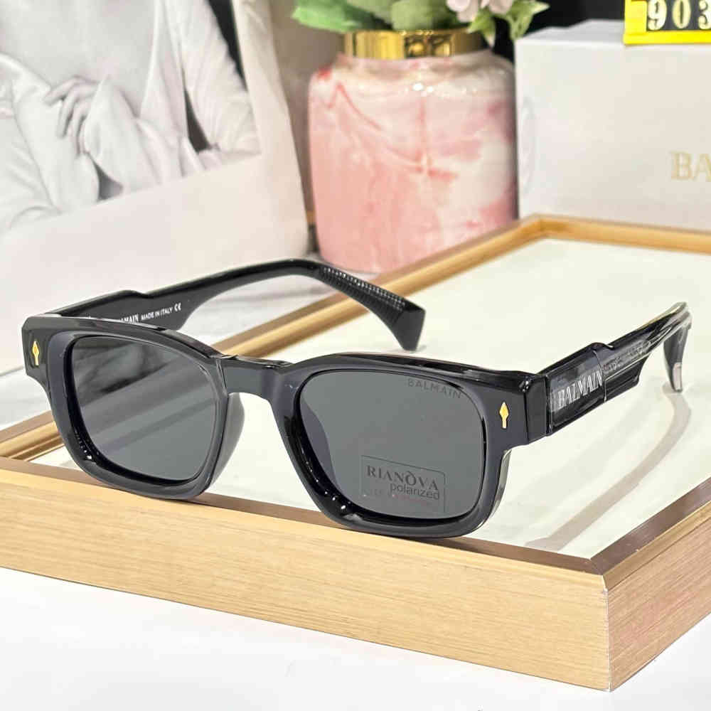 Black Balmain Dark Brown Luxury Sunglasses