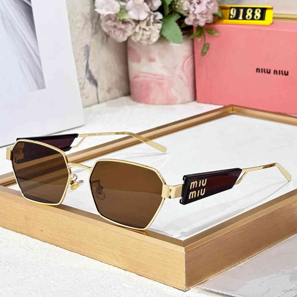 Brown Miu Miu Pink Premium Women's Sunglasses