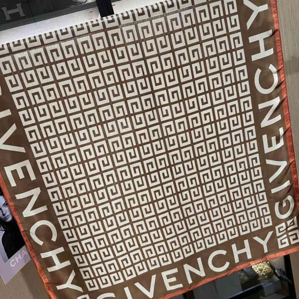 Givenchy Premium Quality Brown Silk Stole-4