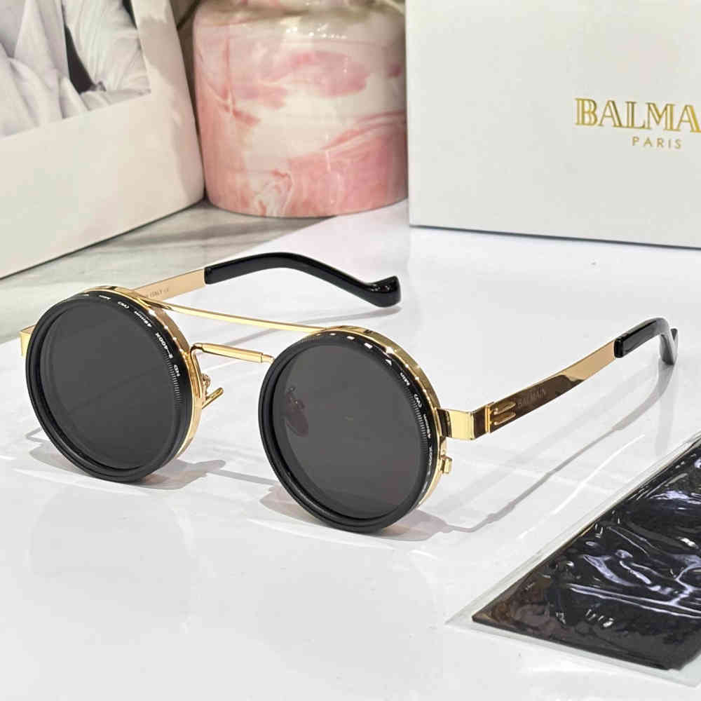 Golden Balmain Lens Changing Silver Luxury Sunglasses
