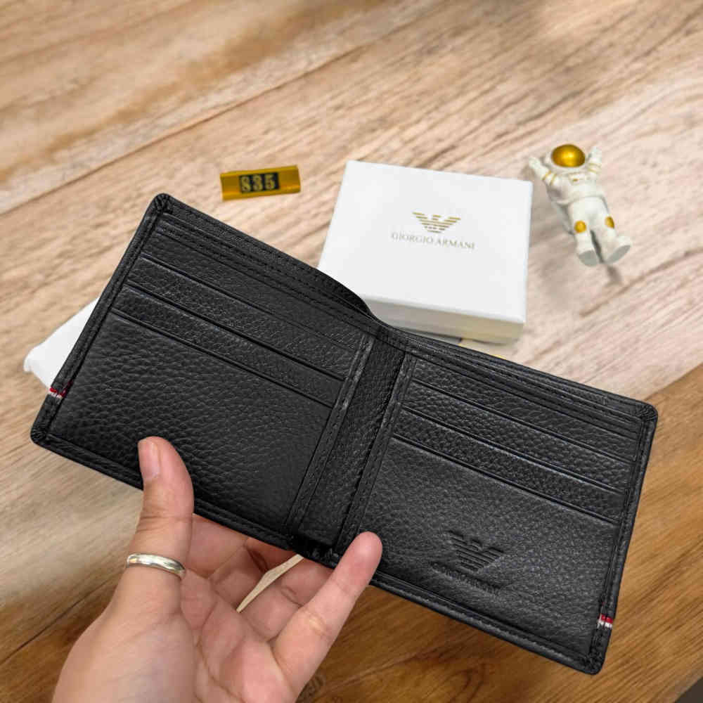 Giorgio Armani Black Premium Compact Wallet-2