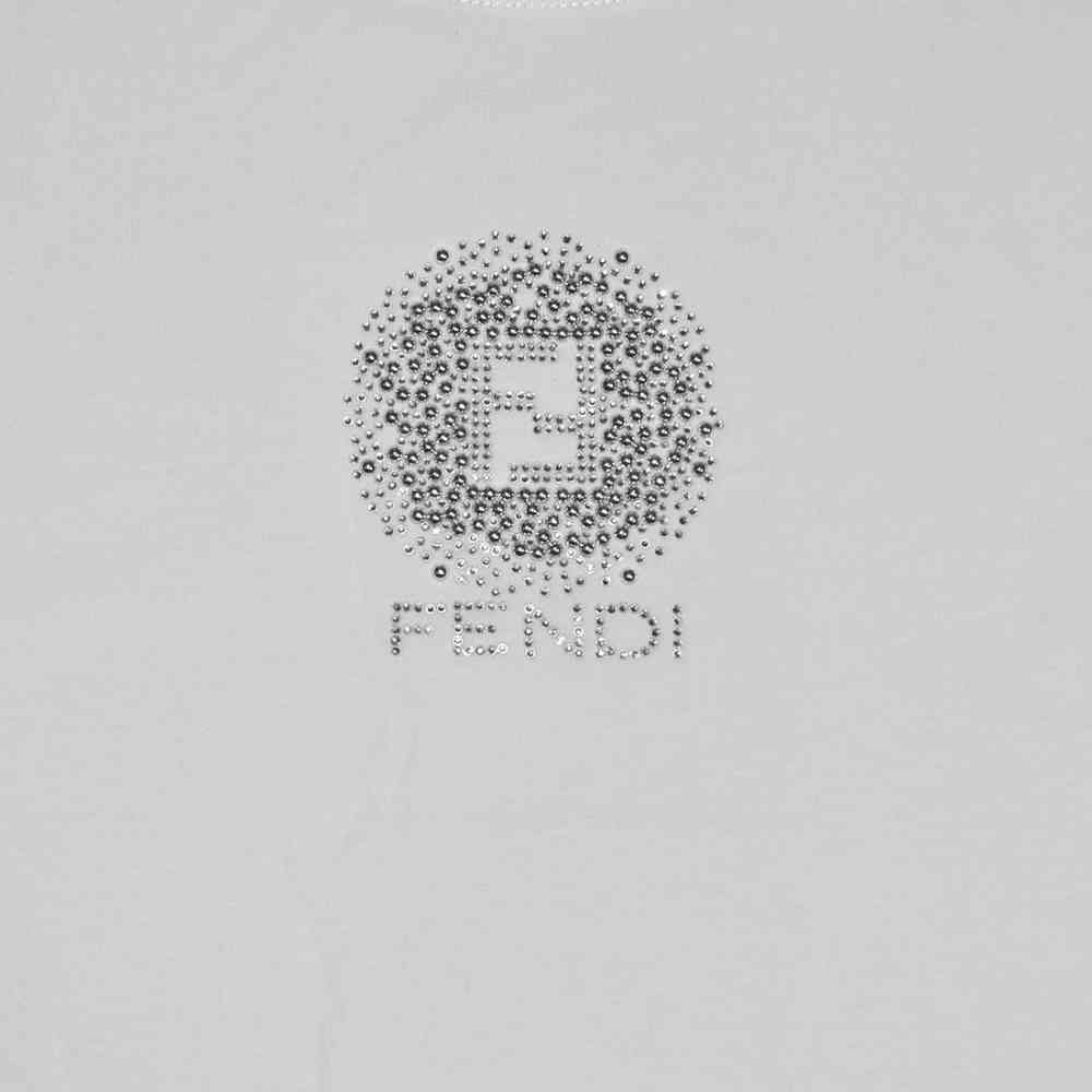 Fendi White Premium Quality Women T-shirt-thumb-3