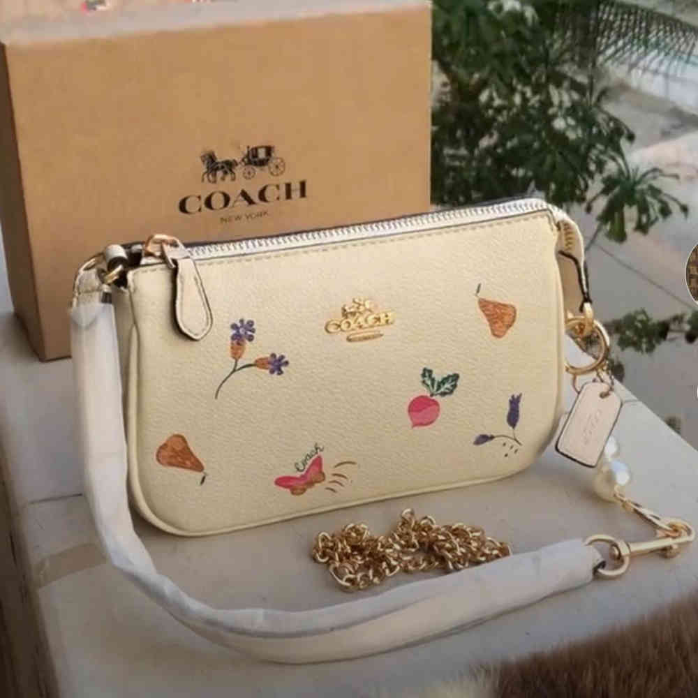 Coach Nolita Floral White Leather Shoulder Bag-1