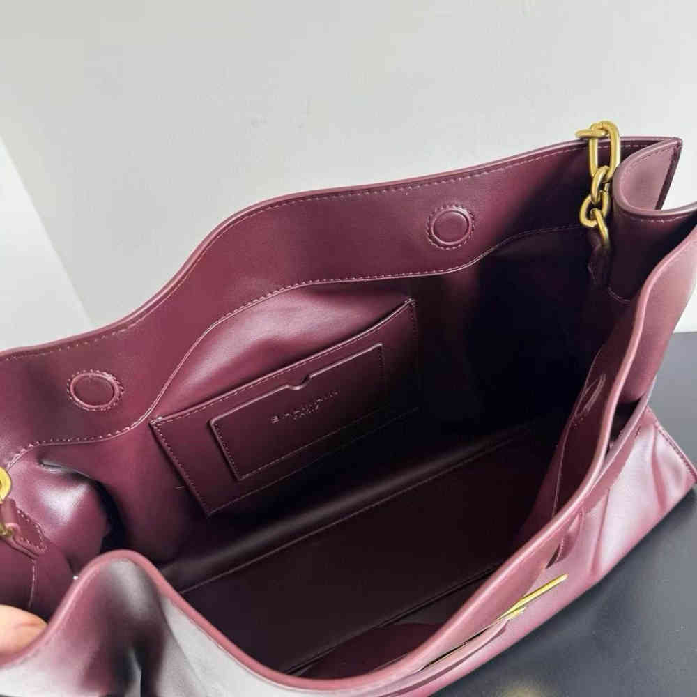 Balmain Anthem Wine Shoulder Bag-thumb-1