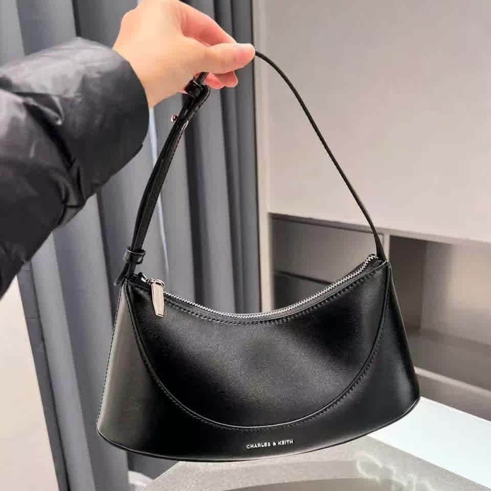 Black Charles & Keith Sigrid Pink Shoulder Bag
