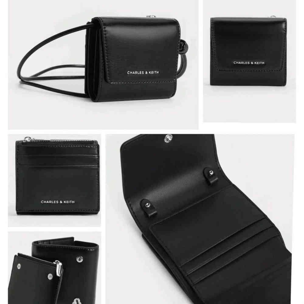 Charles & Keith Irie Black Wallet Cum Nano Sling Bag-6