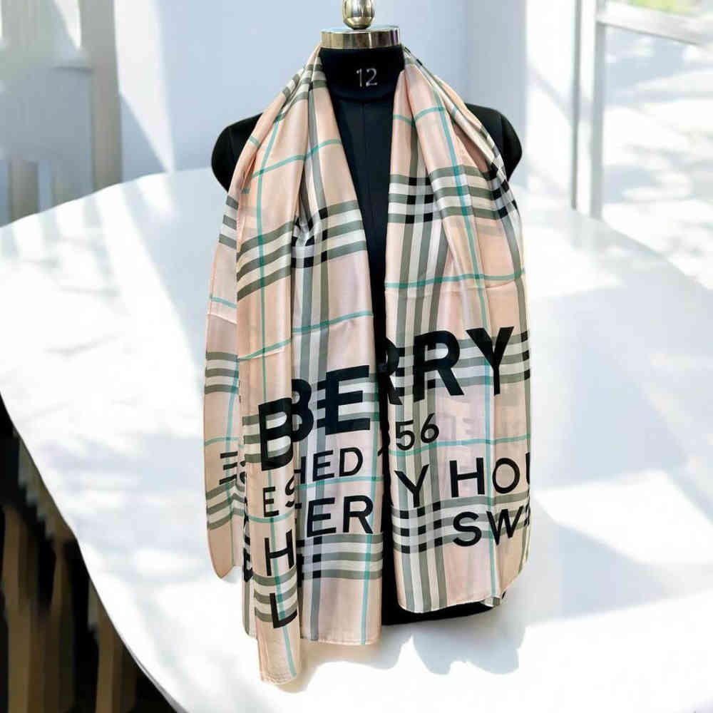 Burberry Designer Cream Silk Stole-1