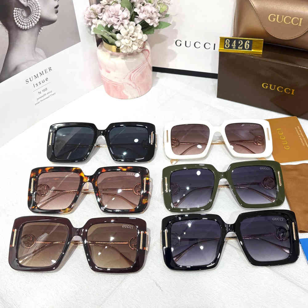 Gucci White Premium Women's Sunglasses-2