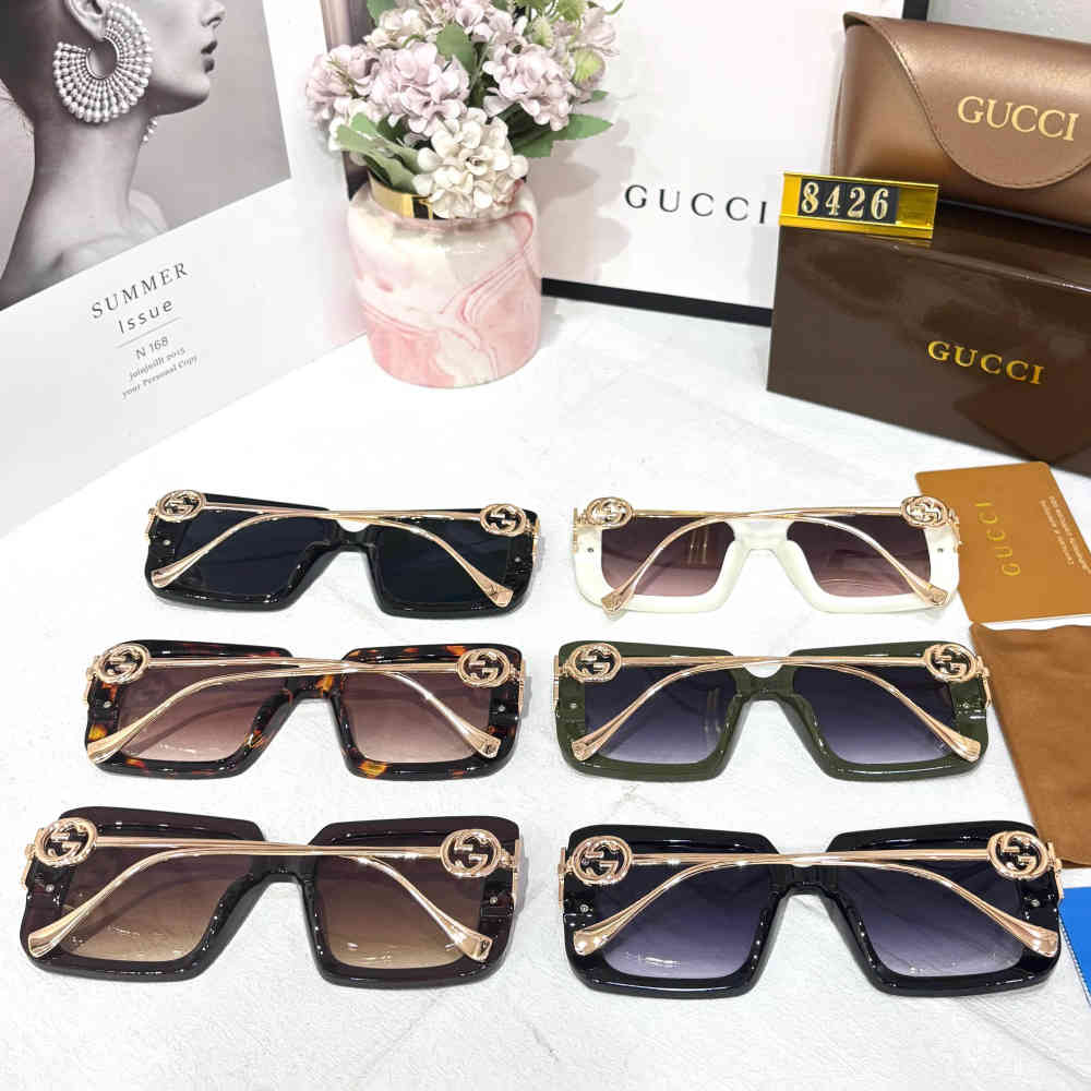 Gucci White Premium Women's Sunglasses-3