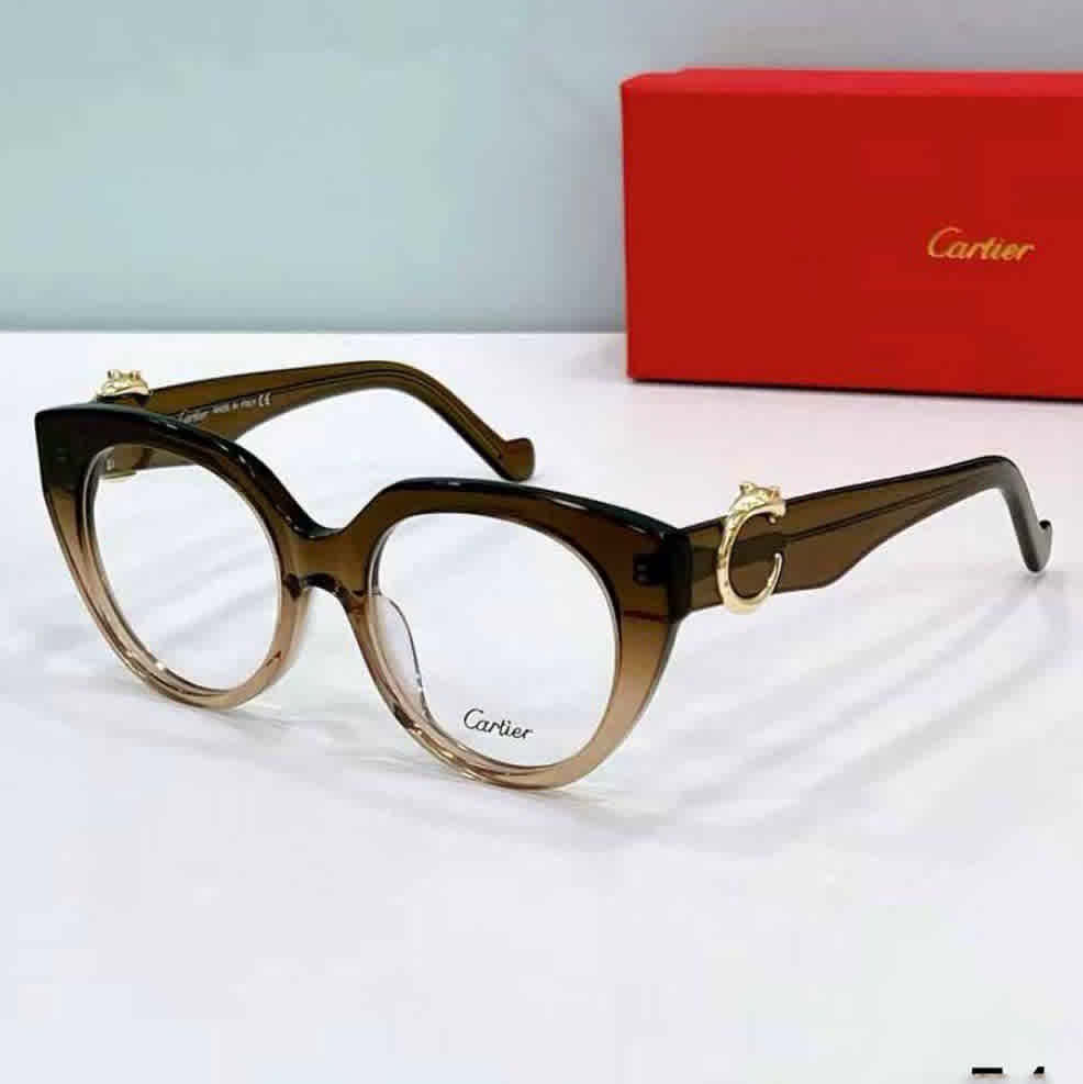 Brown Cartier Black & Golden Premium Women's Sunglasses