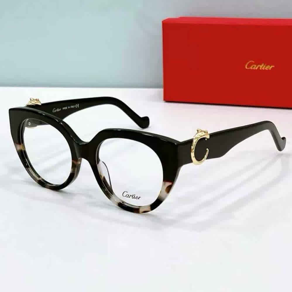 Black Cartier Black & Golden Premium Women's Sunglasses