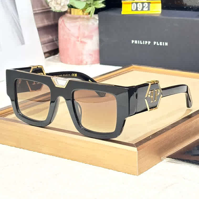 Brown Philipp Plein Black Luxury Sunglasses