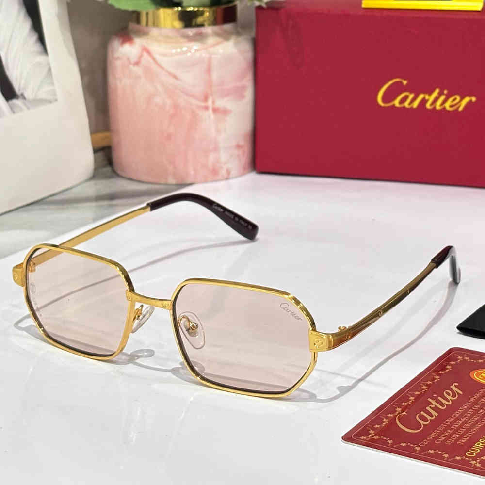 Pink Cartier Green Premium Women's Sunglasses