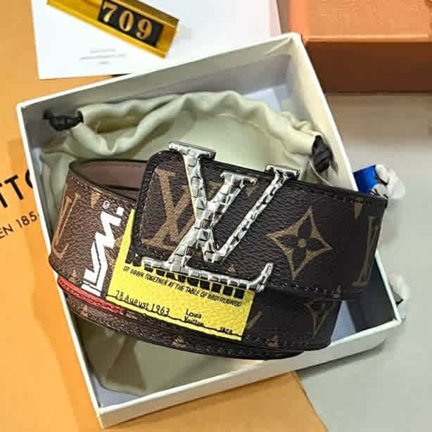 Louis Vuitton Brown Premium Quality Belt-thumb-1