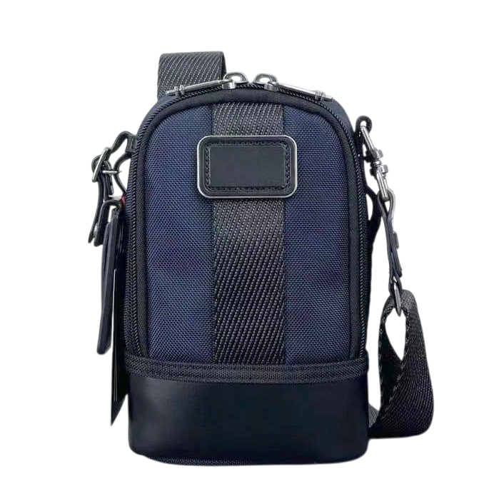 Blue Tumi Alpha Framed Soft Crossbody Bag