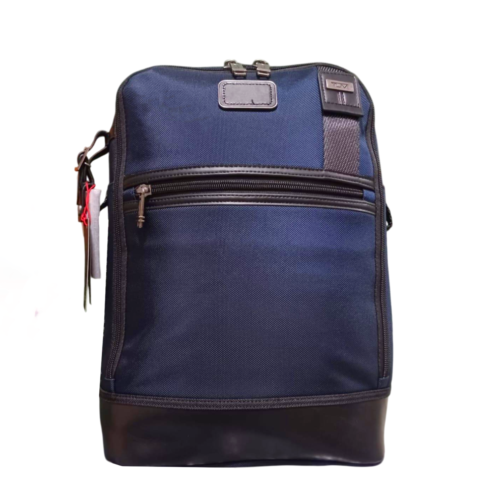 Tumi Alpha Framed Soft Blue Backpack-thumb-0