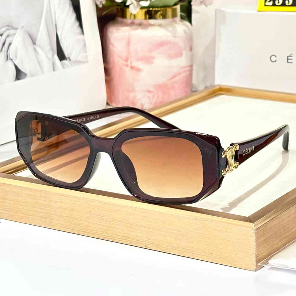 Brown Celine Brown Print Premium Women's Sunglasses