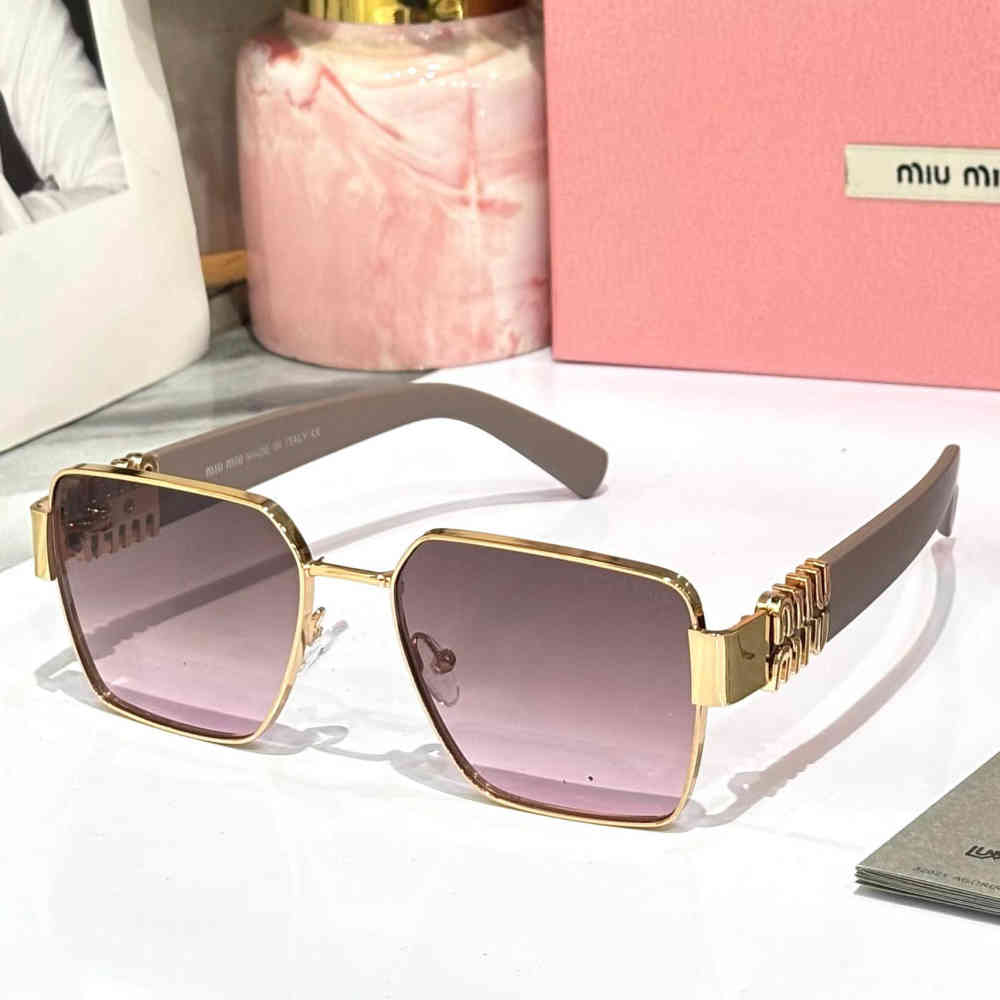 Beige Miu Miu Blue Premium Women's Sunglasses