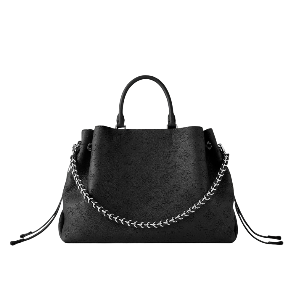 Black Louis Vuitton Mahina Bella Grey Tote Bag