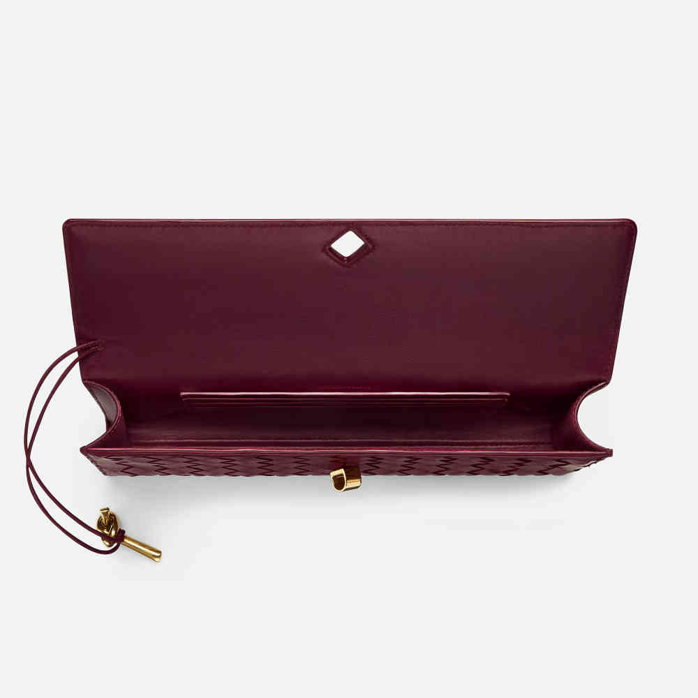 Bottega Veneta Long Andiamo Wine Handbag-3