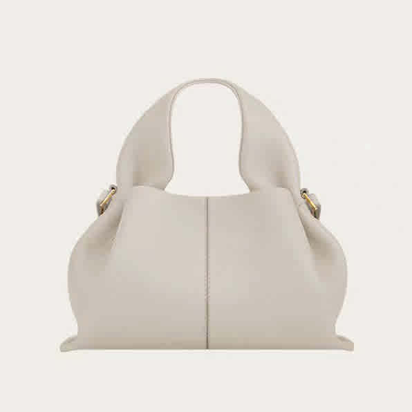 White Polene Numero Neuf Wine Handbag