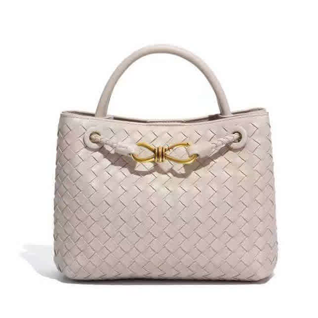 Cream Bottega Veneta Andiamo Brown Handbag