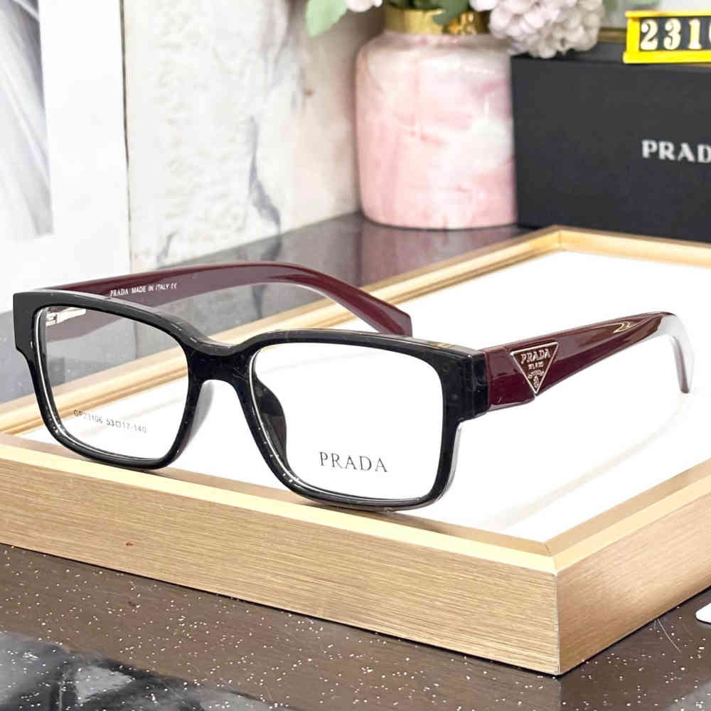 Wine Prada Blue Luxury Sunglasses