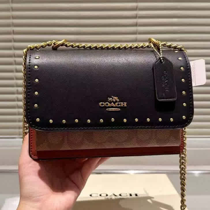 Black Coach Klare Printed White Sling Bag