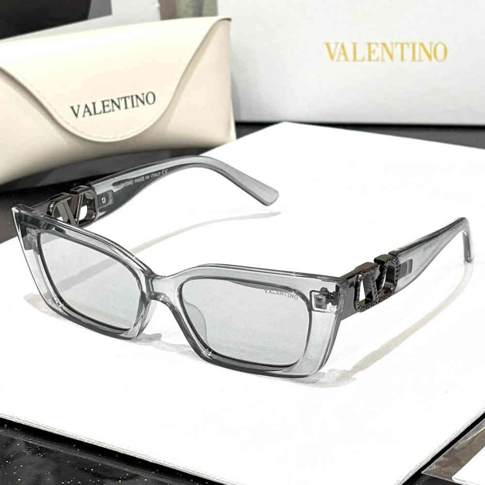 Transparent Valentino Brown Luxury Sunglasses