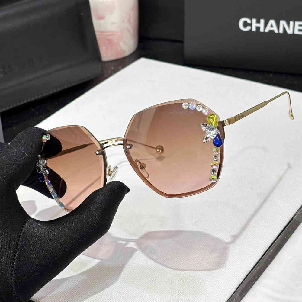 Chanel Light Brown Premium Women's Sunglasses-thumb-1