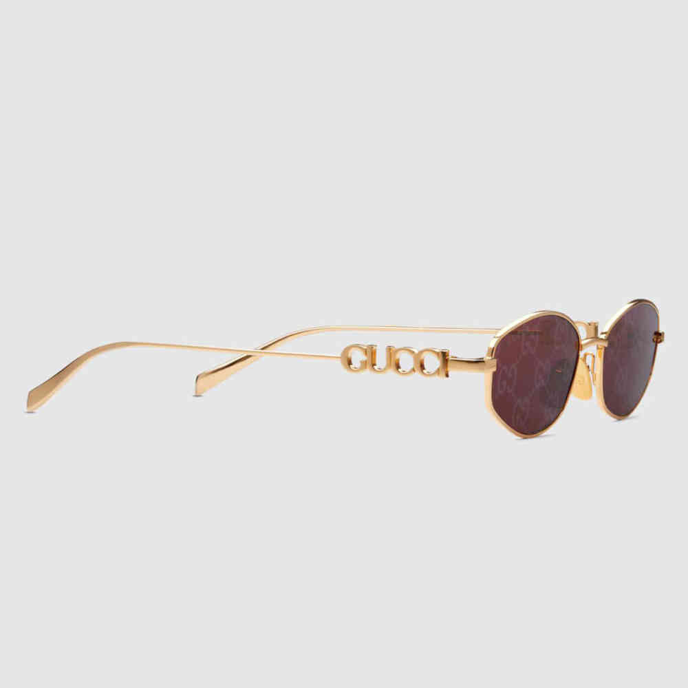 Gucci Oval Frame Pink Premium Women's Sunglasses-thumb-1