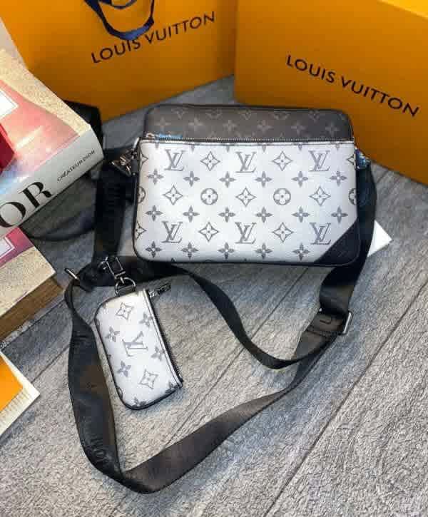 Louis Vuitton Abloh Trio Messenger White Sling Bag-thumb-1