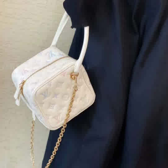 Louis Vuitton White Square Handbag-thumb-3
